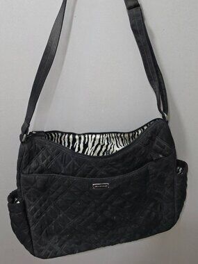 Vera Bradley Quilted Black Diaper Bag Purse
